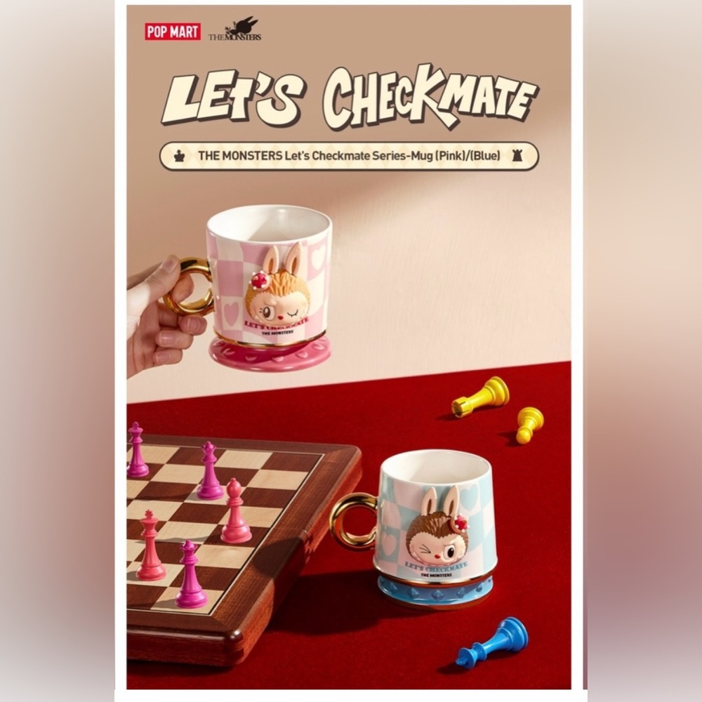 The Monsters Let's Checkmate Mug - Blue and Gold